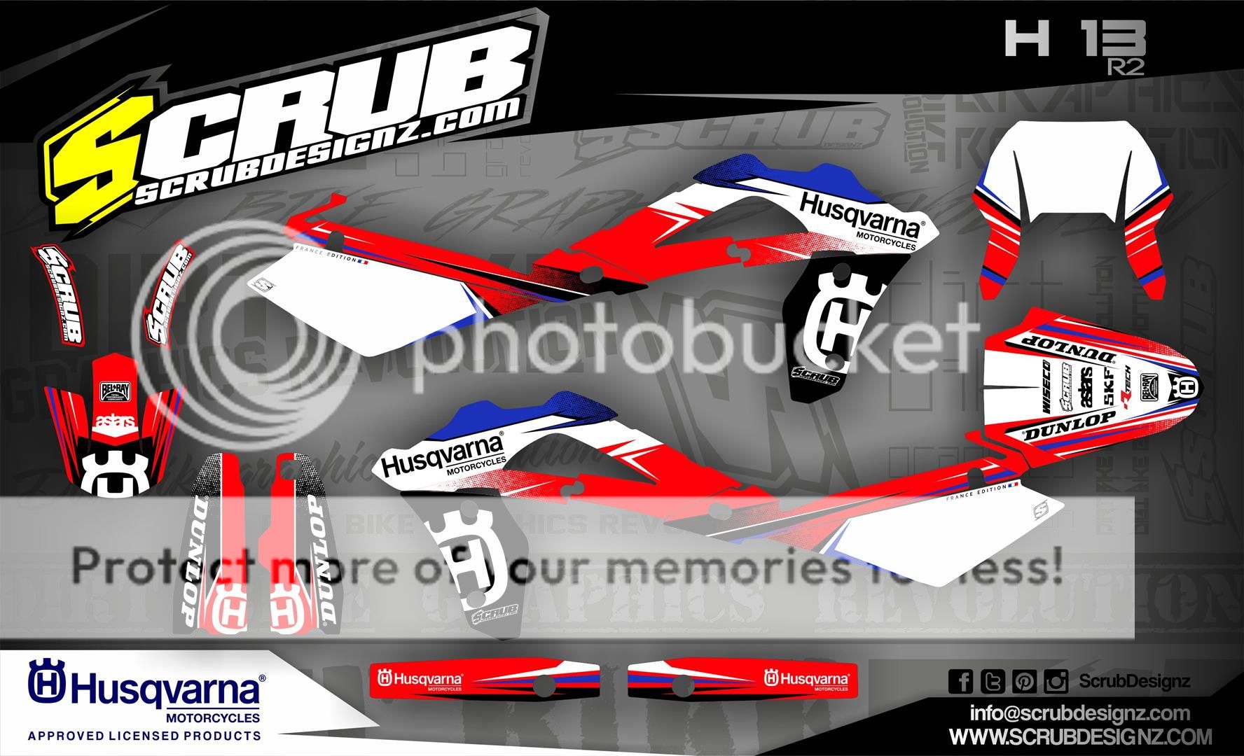 Husqvarna graphics SM SMR 450 510 2008 2009 2010 '08 '09 '10 SCRUB